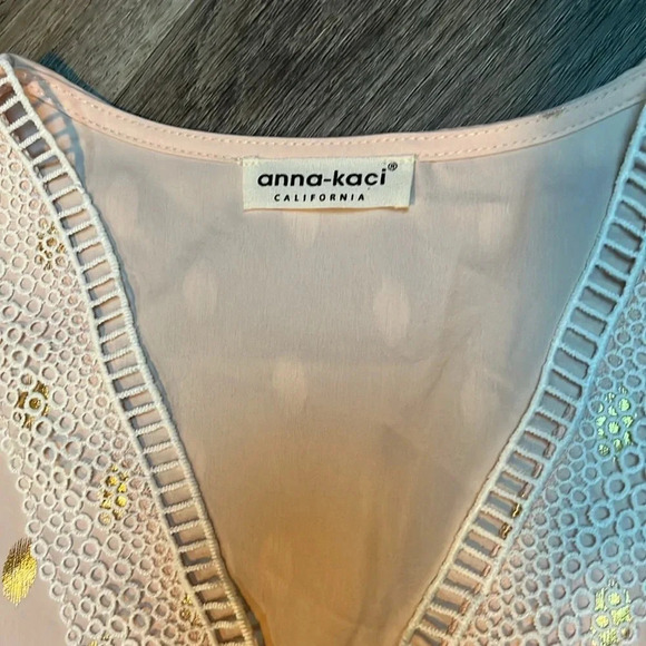 Anna Kaci pink and gold blouse - Picture 4 of 7